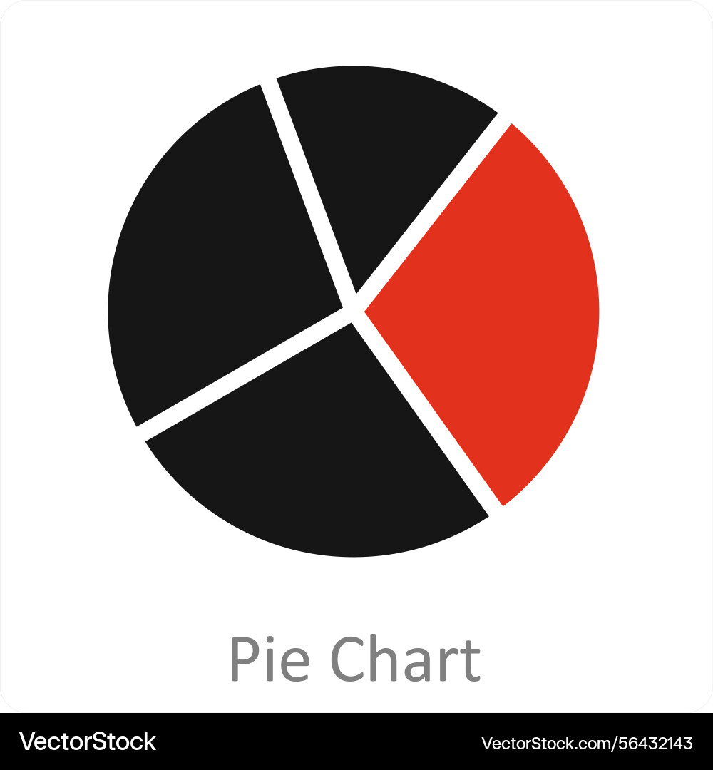 Pie chart and data icon concept vector image
