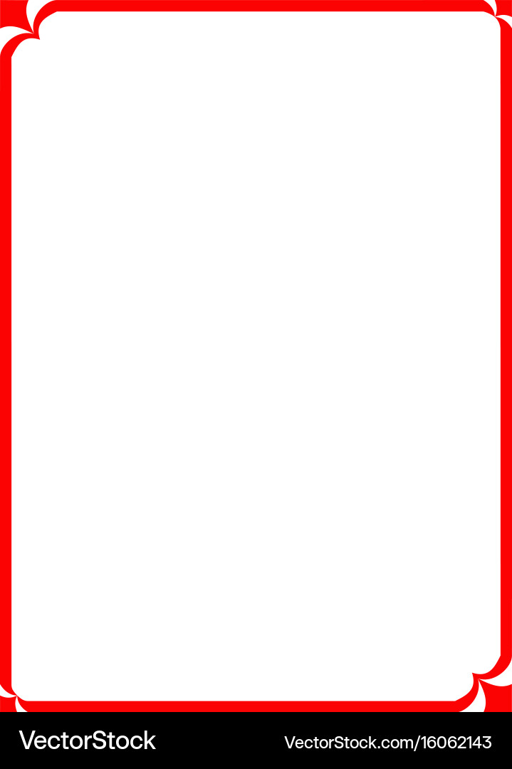 Red Frame Pattern Border Vector Image