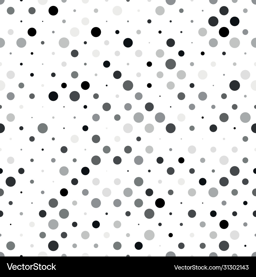 Seamless polka dot pattern grey dots in random Seamless polka dot pattern grey dots in random vector image