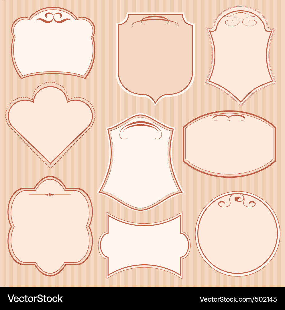 Set of frames vector image