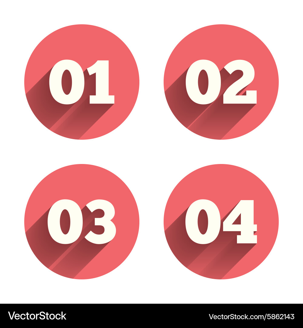 Step one two three icons sequence of options Vector Image