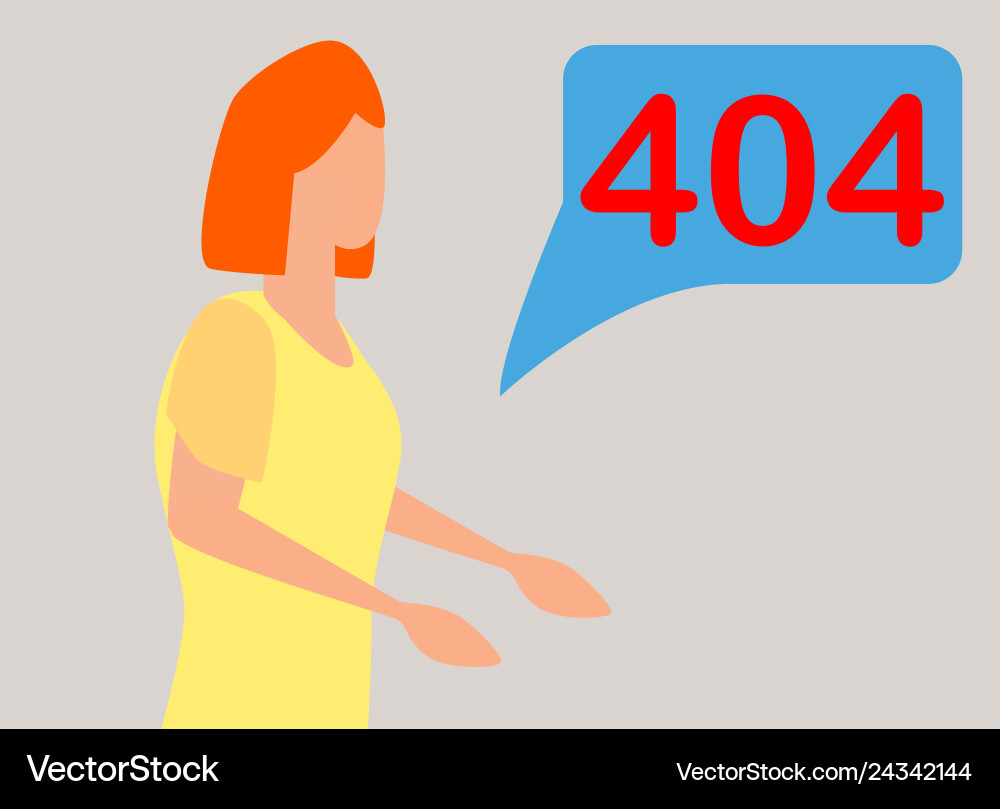 404 error page not found concept of people using Vector Image