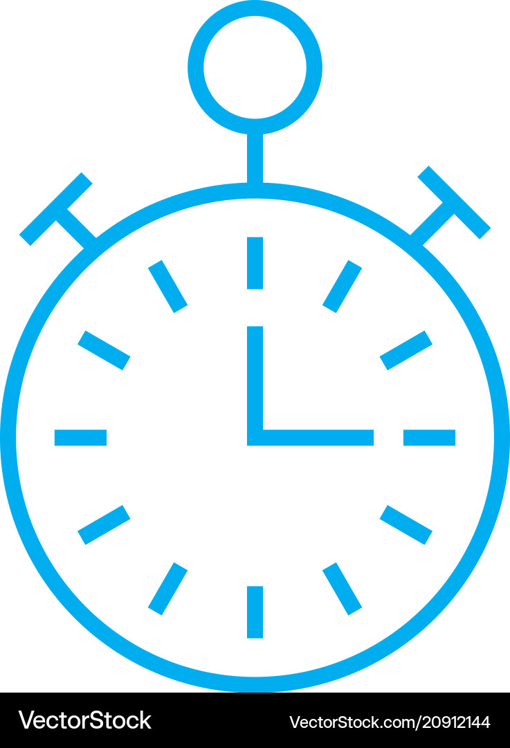 Alarm clock linear icon concept line Alarm clock linear icon concept line vector image