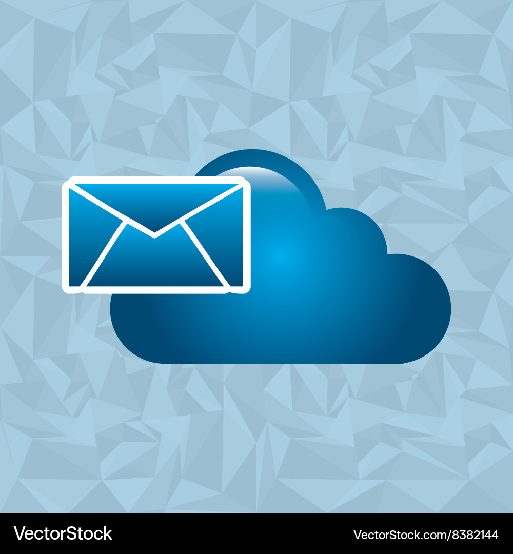 Cloud computing design vector image