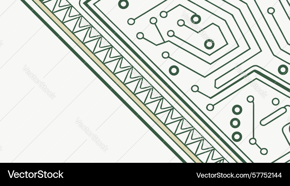 Diagonal circuit board pattern with connected vector image
