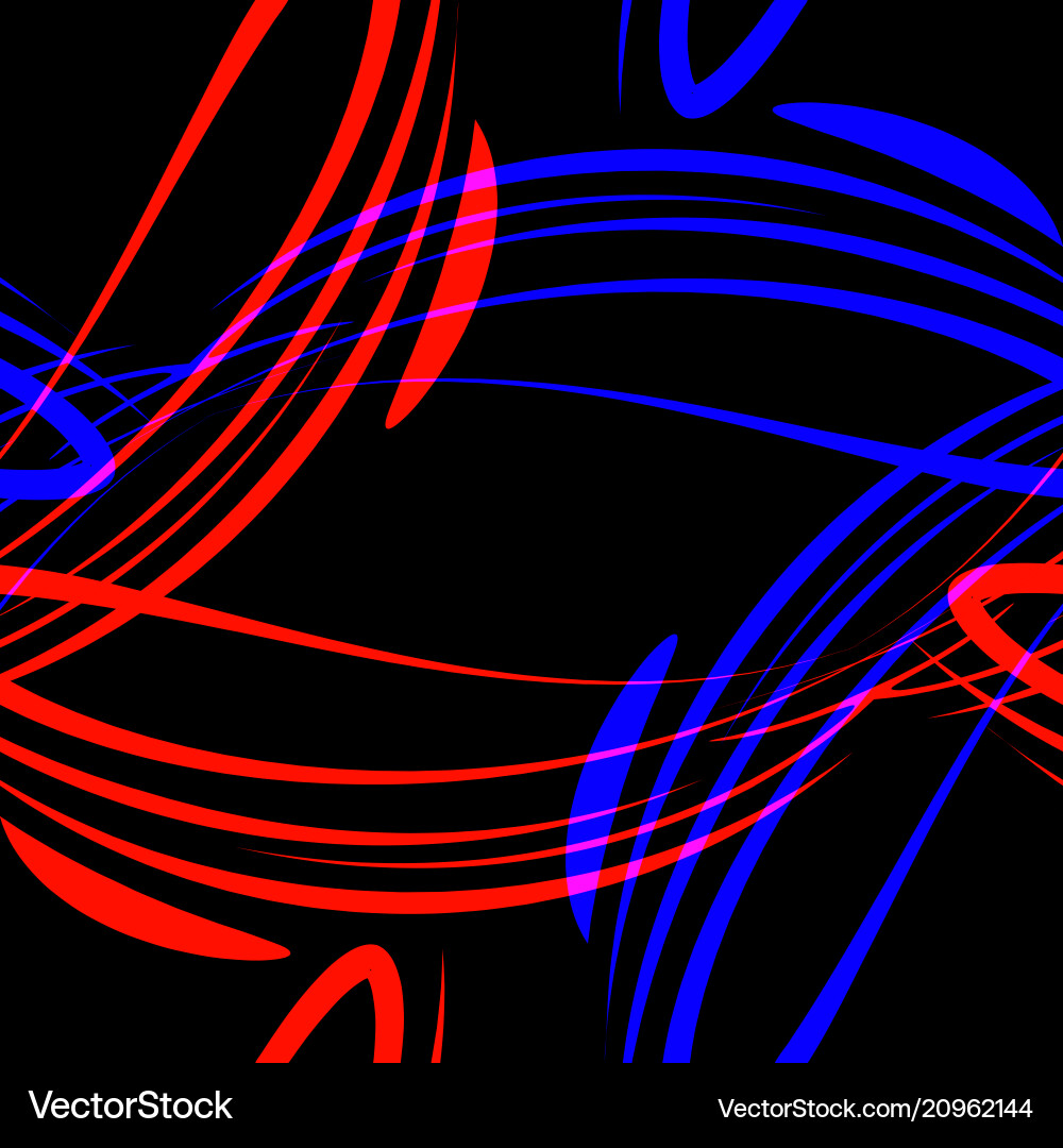 Dynamic Blue and Red Line Pattern Vector Image