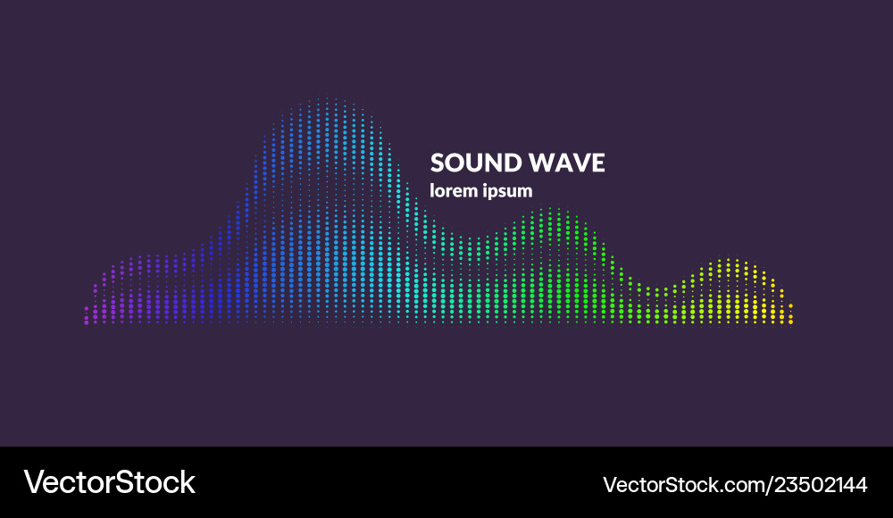 Dynamic Sound Wave Equalizer vector image
