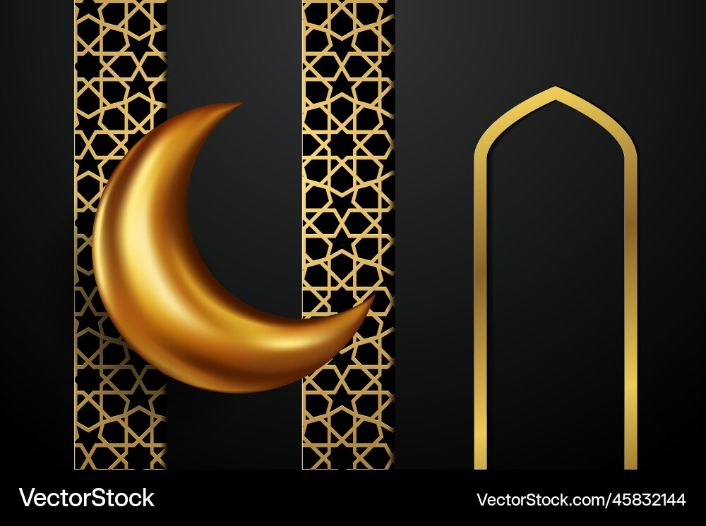 Eid mubarok greeting card with islamic ornament Eid mubarok greeting card with islamic ornament vector image
