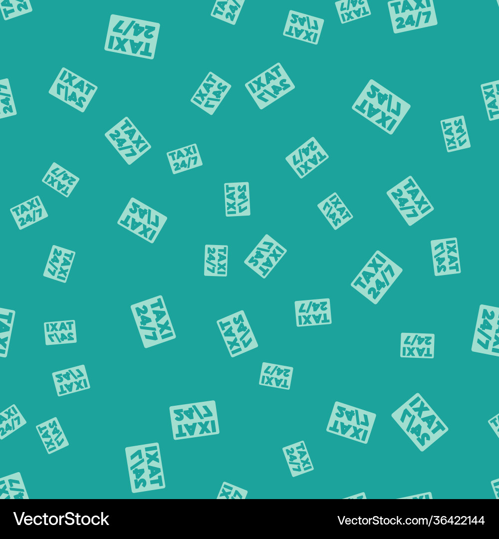 Green map pointer with taxi icon isolated seamless Green map pointer with taxi icon isolated seamless vector image