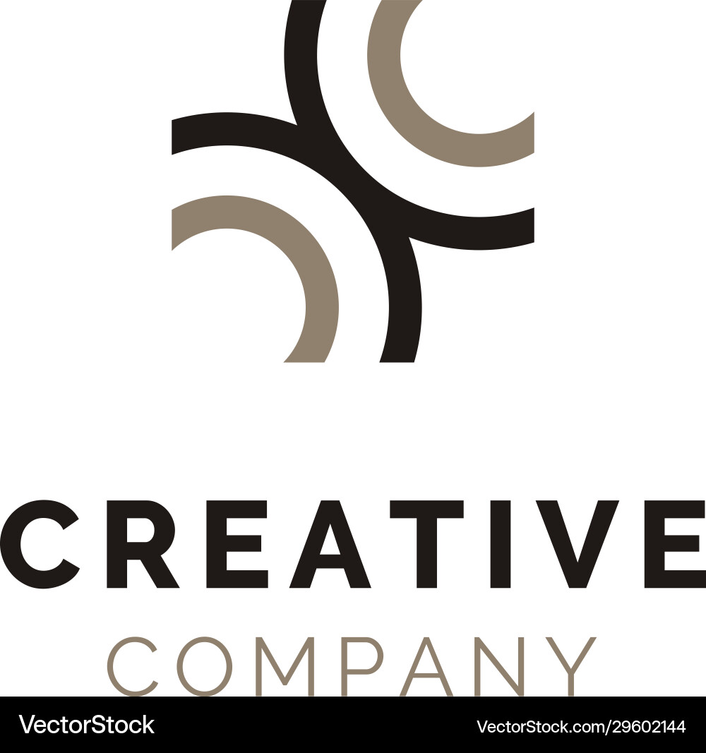 Initial C Circle Logo - Monogram Style Vector Image