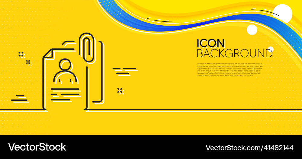 Interview documents line icon cv file attachment Interview documents line icon cv file attachment vector image