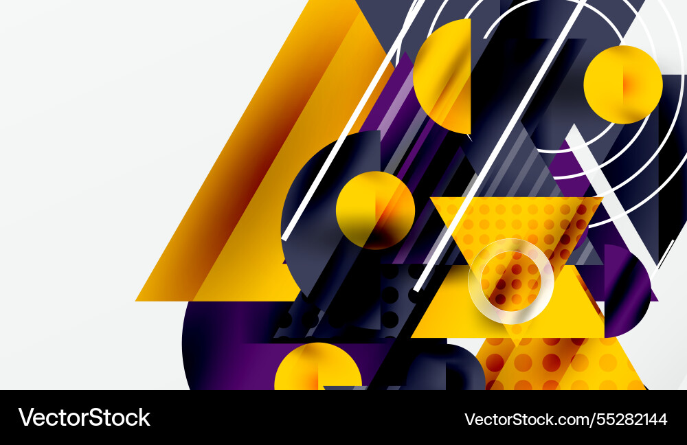 Modern abstract design with overlapping vector image