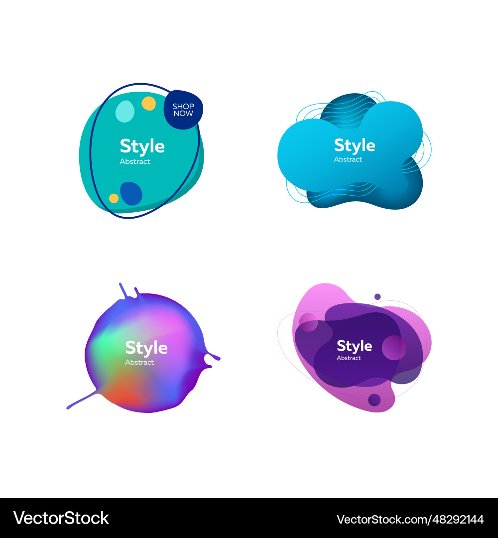 Modern fluid gradient elements Modern fluid gradient elements vector image