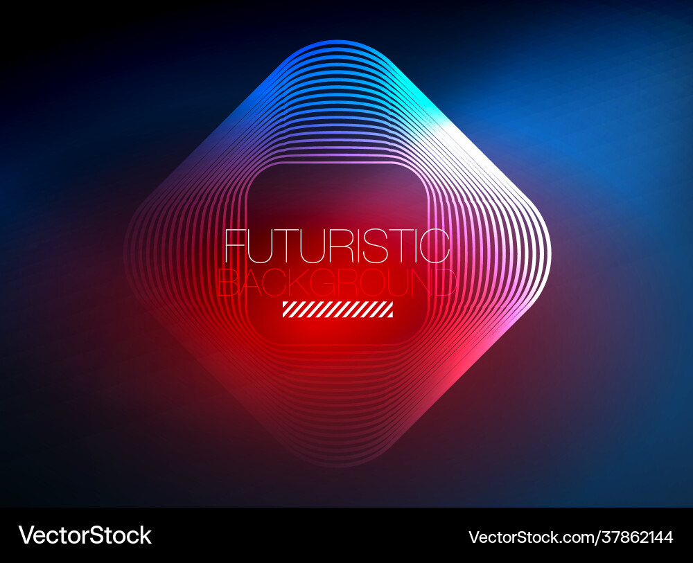 Neon color square shape lines abstract background Neon color square shape lines abstract background Vector Image