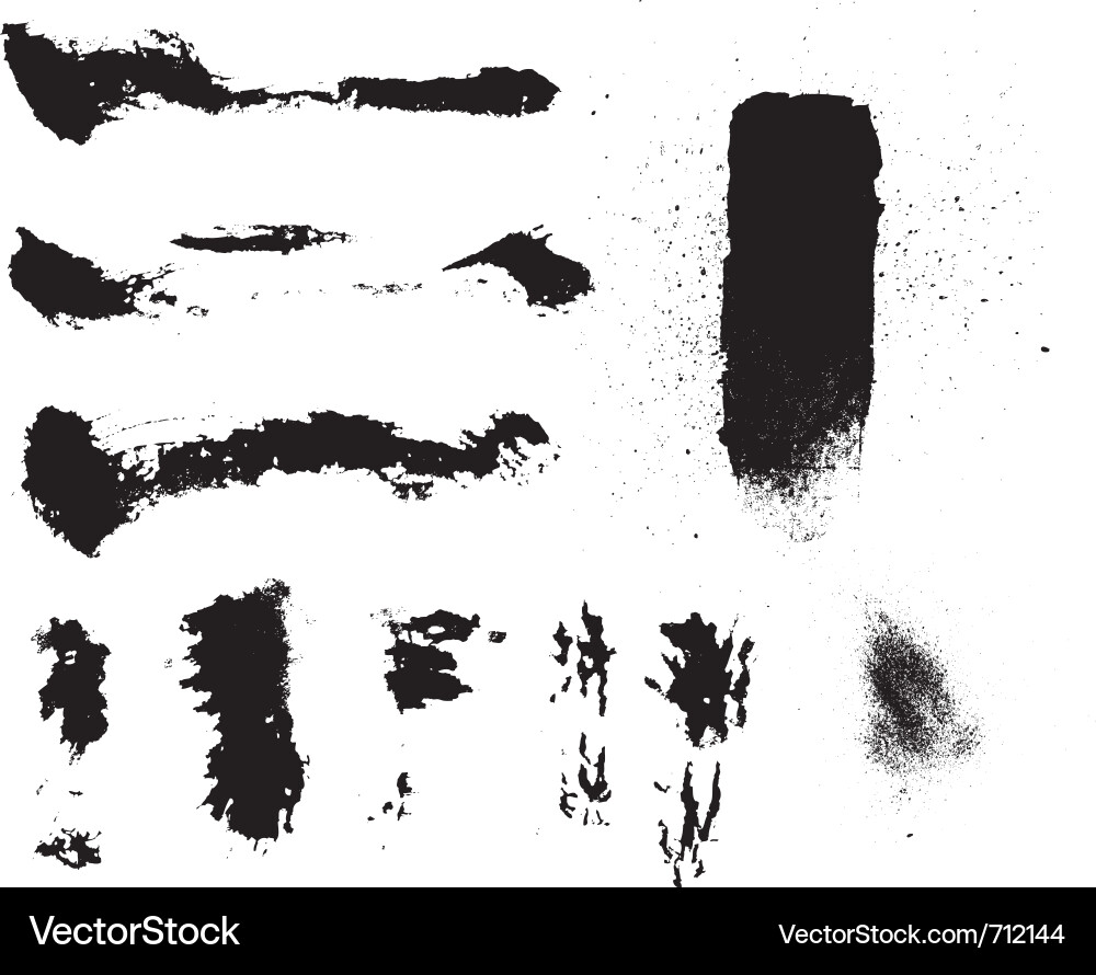 Paint Splatters & Grunge Particles Vector Image