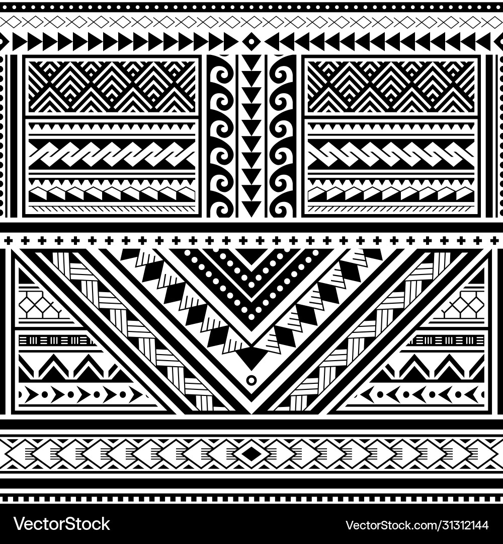 Polynesian Zigzag Pattern vector image