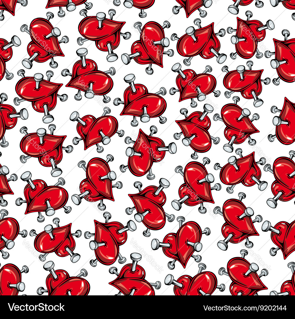 Punctured Heart Pattern Vector Image