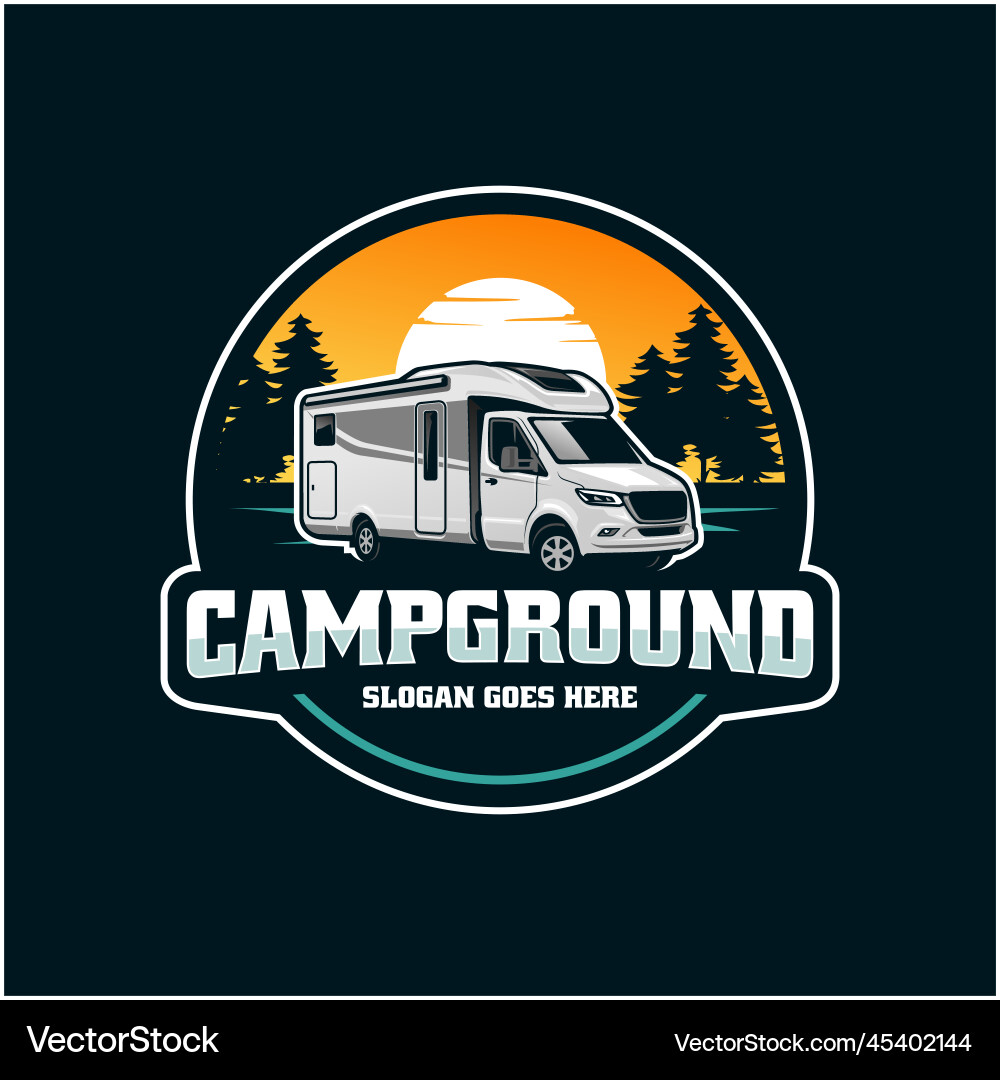 Rv motor home logo Rv motor home logo Vector Image