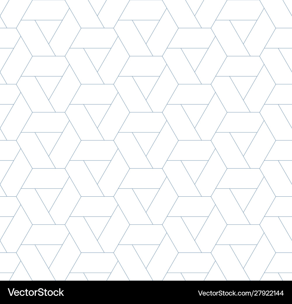 Seamless Linear Hexagon Pattern vector image