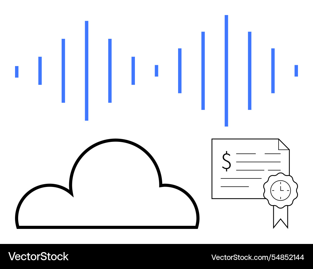 Visualizing digital transformation cloud computing vector image