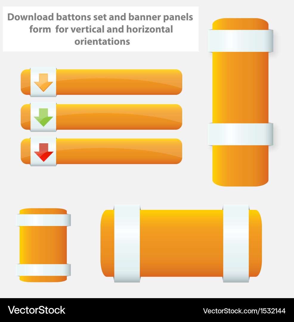 Web elements banners and buttons set vector image