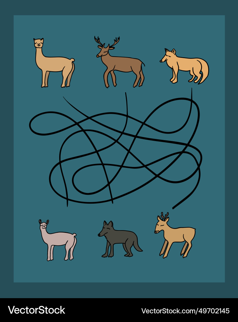 A task for the development of motor skills Vector Image