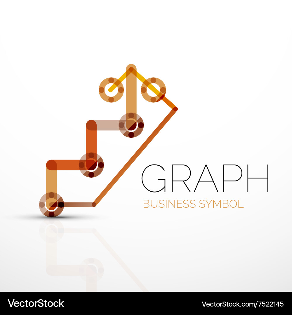 Abstract logo idea linear chart or graph Vector Image