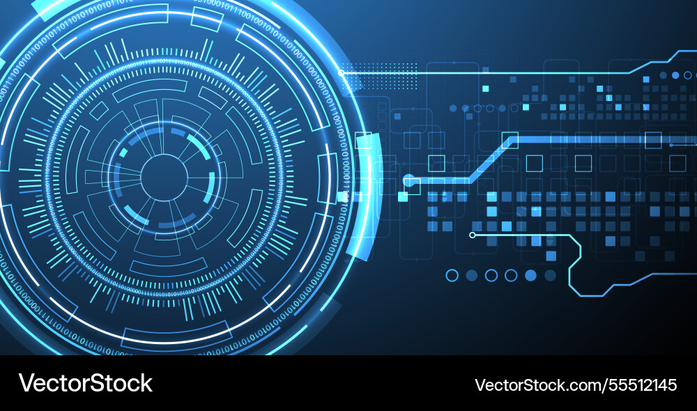 Abstraction on the theme of tech circles Abstraction on the theme of tech circles vector image