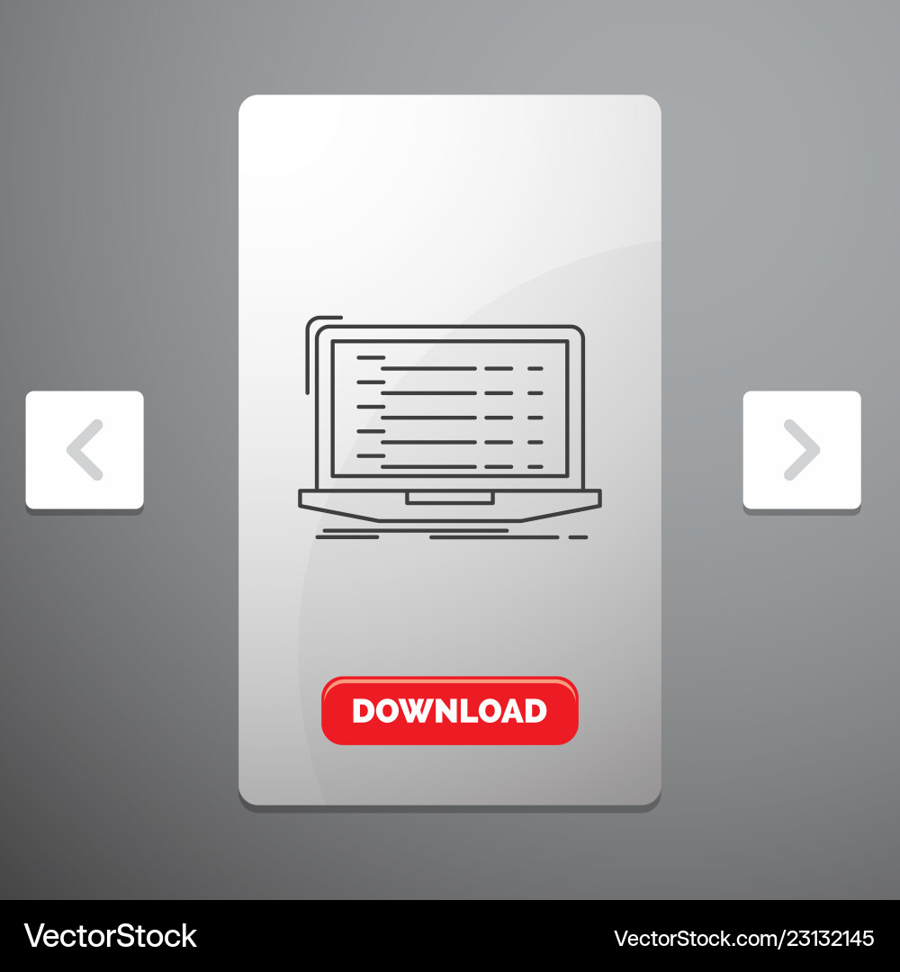 Api app coding developer laptop line icon Api app coding developer laptop line icon vector image