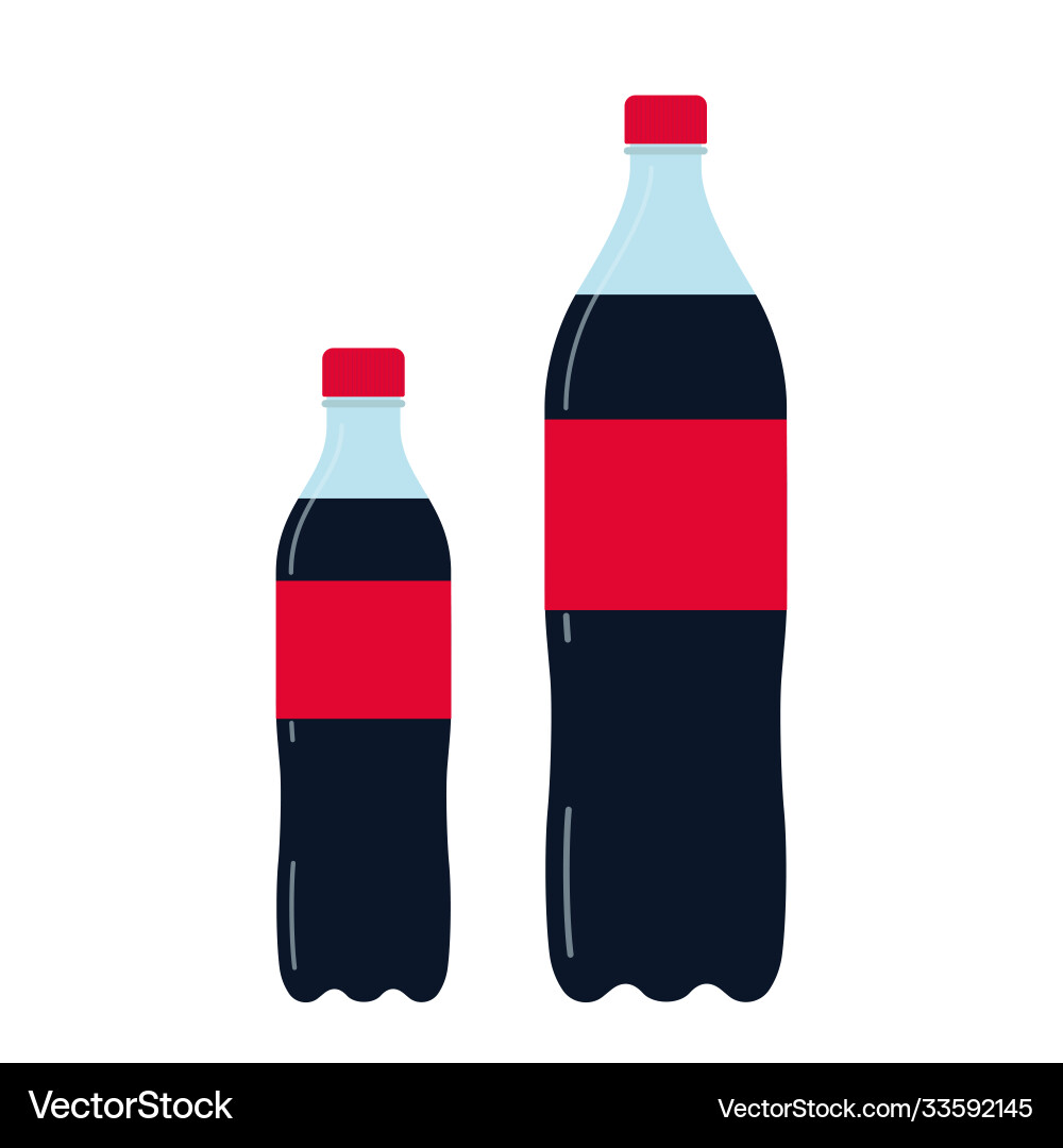 Bottle soda in plastic packaging symbol fast Bottle soda in plastic packaging symbol fast vector image