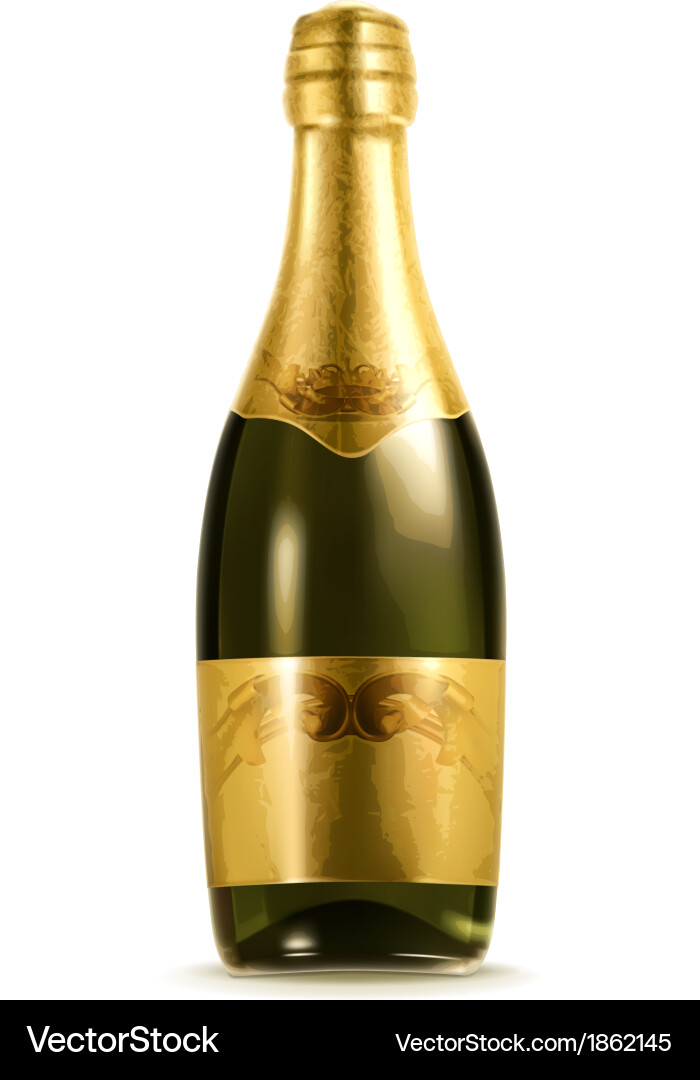 Champagne bottle Royalty Free Vector Image - VectorStock