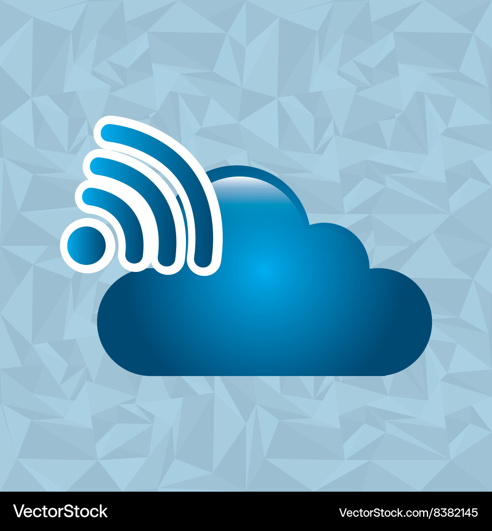 Cloud computing design vector image