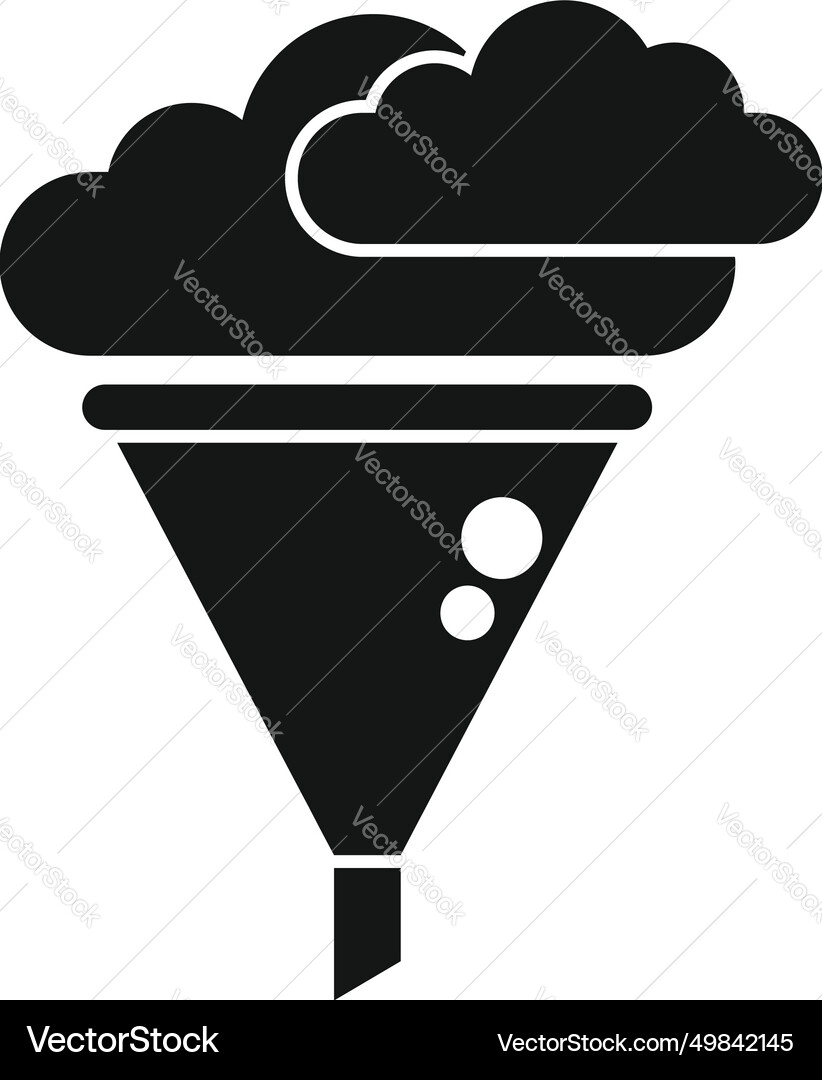 Cloud data filter icon simple upload Cloud data filter icon simple upload Vector Image