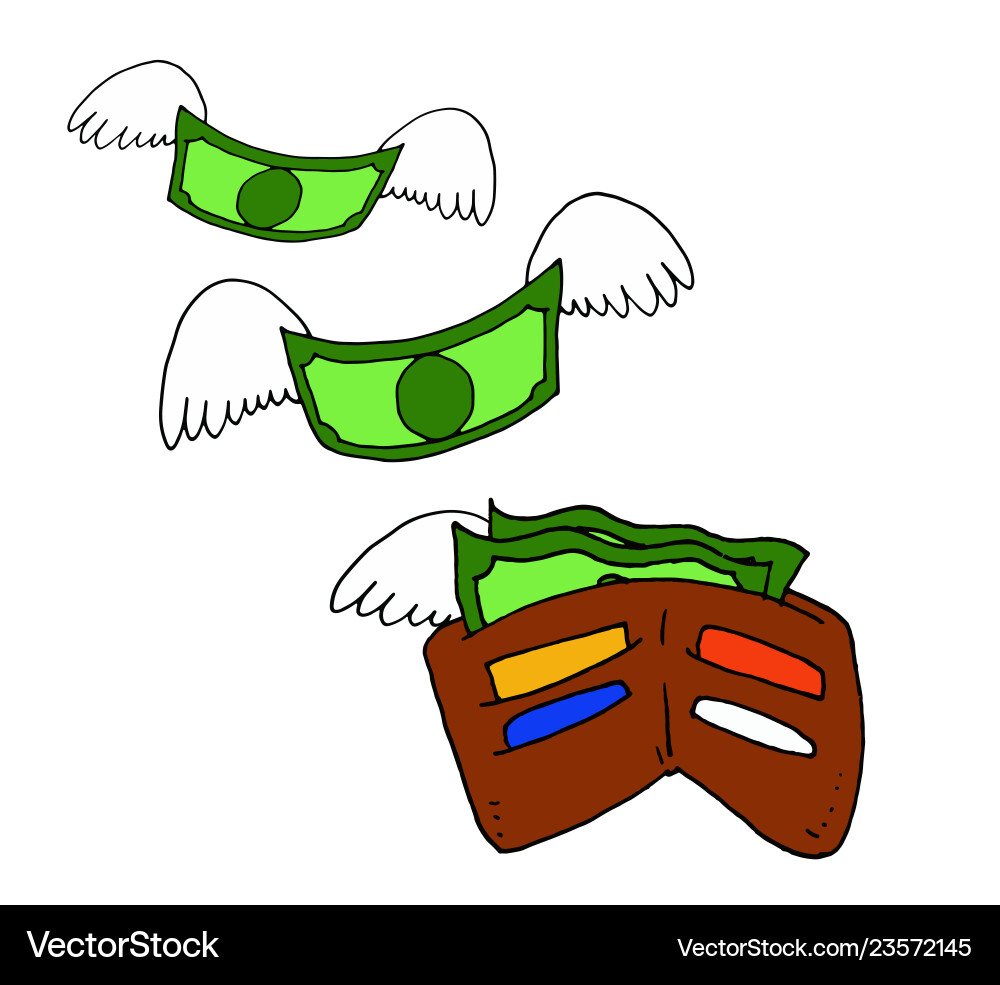 Conceptual of a portfolio from which vector image
