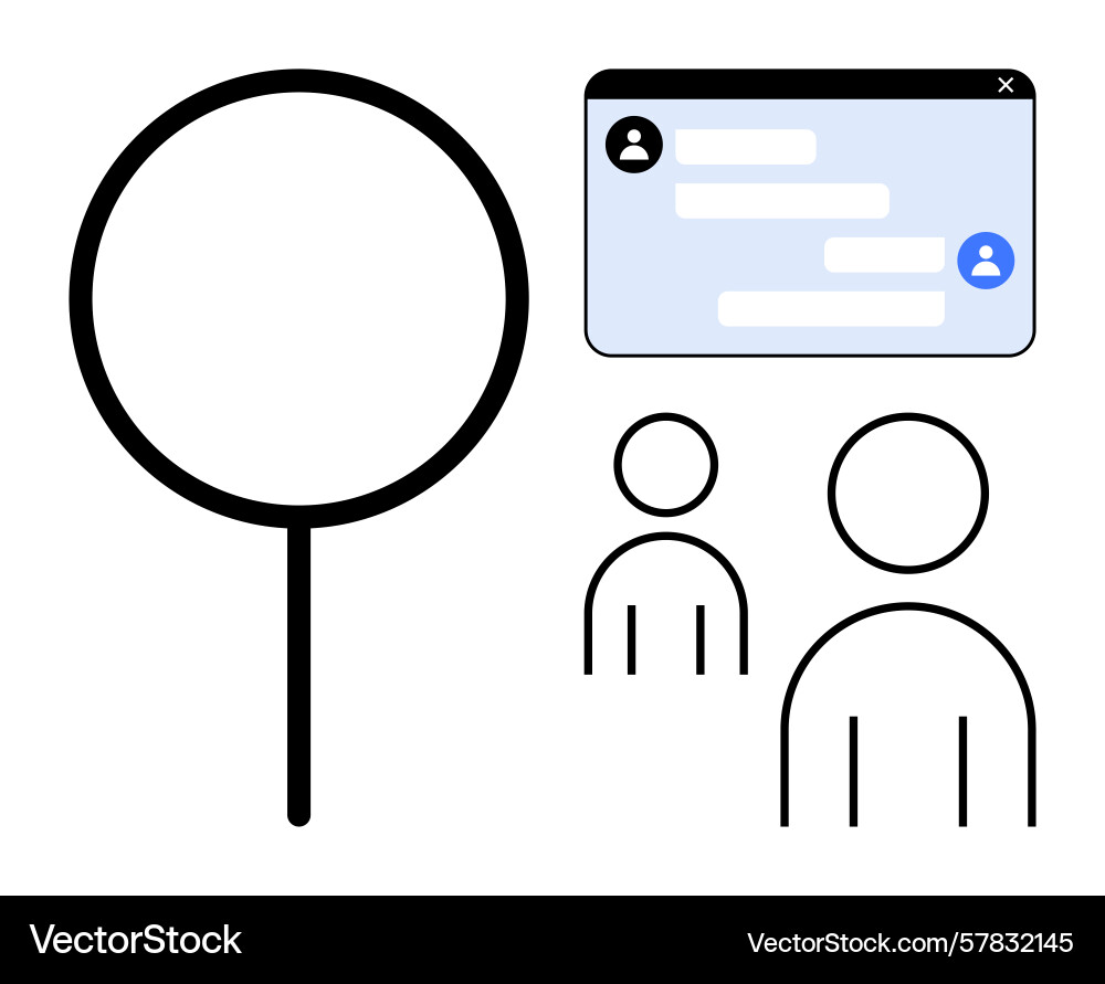 Digital communication and interaction Digital communication and interaction vector image