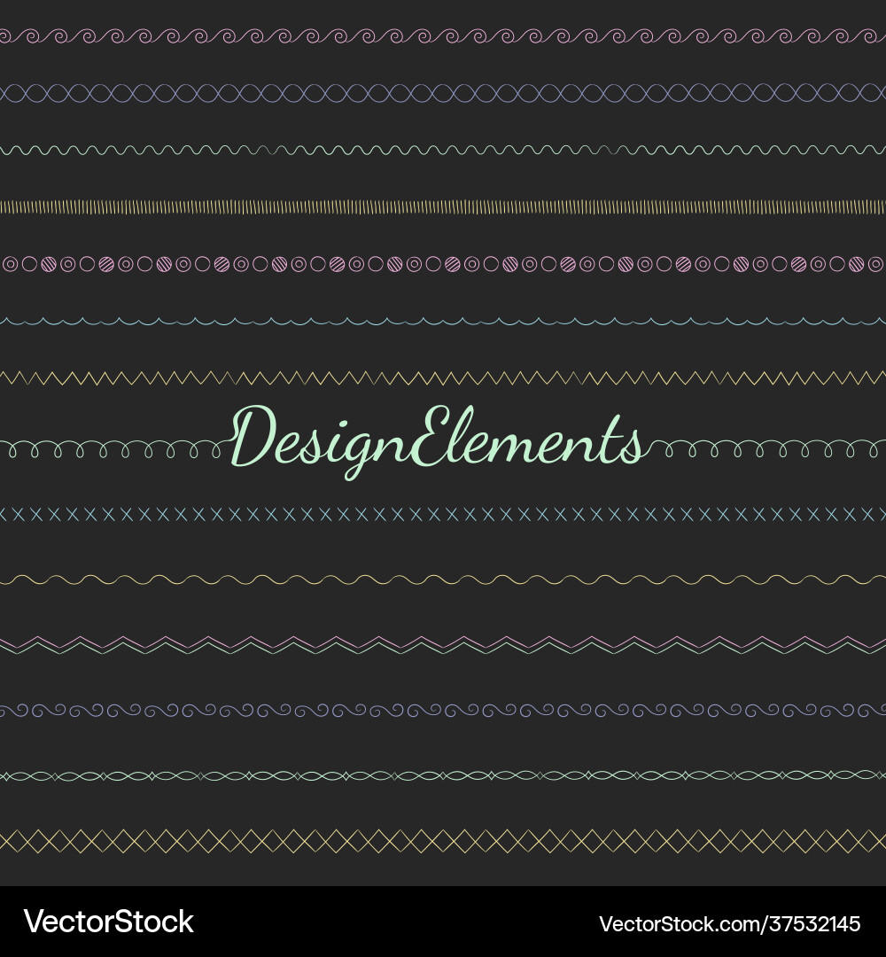 Divider line design elements collection vector image
