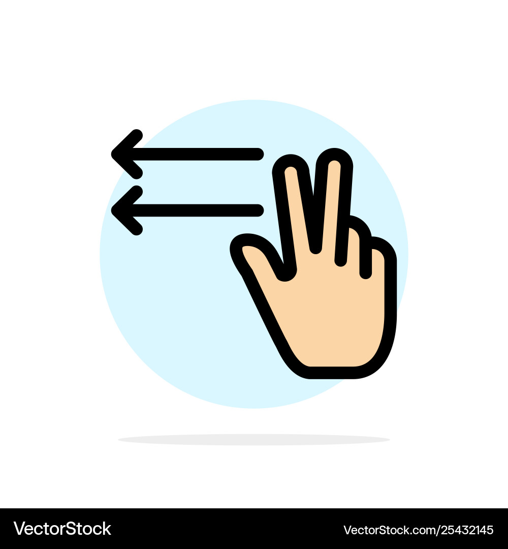 Fingers gesture lefts abstract circle background Fingers gesture lefts abstract circle background vector image