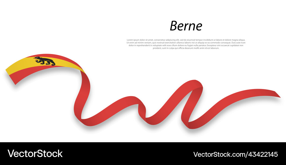 Flechtband oder Streifen mit Flagge von bern Flechtband oder Streifen mit Flagge von bern vektorbild