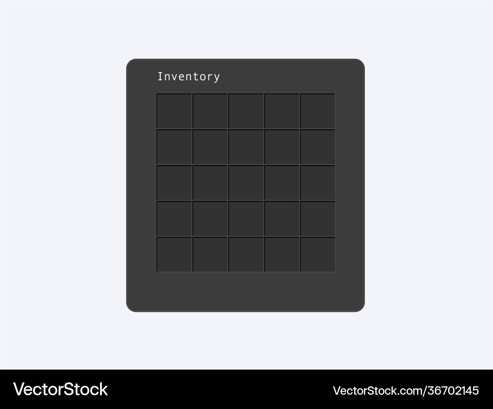 Frame with cells inventory for mobile games Vector Image