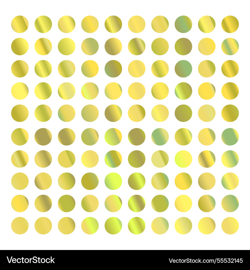 Metallic gradient collection with shiny rainbow Vector Image