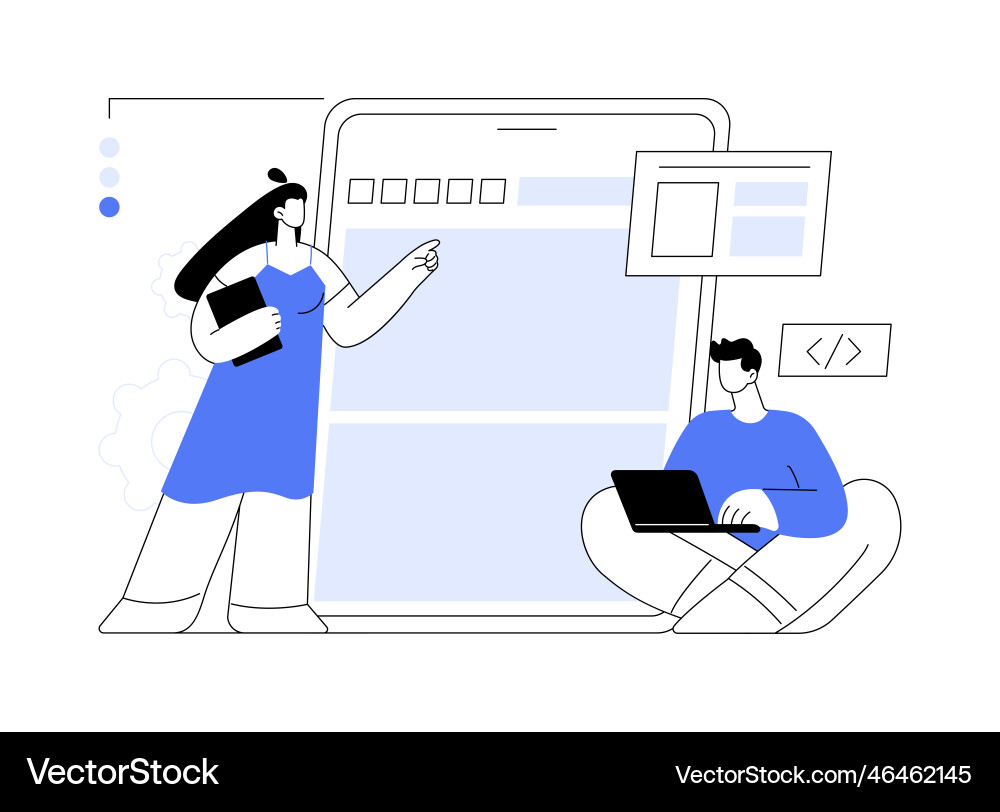 Microsite development abstract concept Microsite development abstract concept vector image