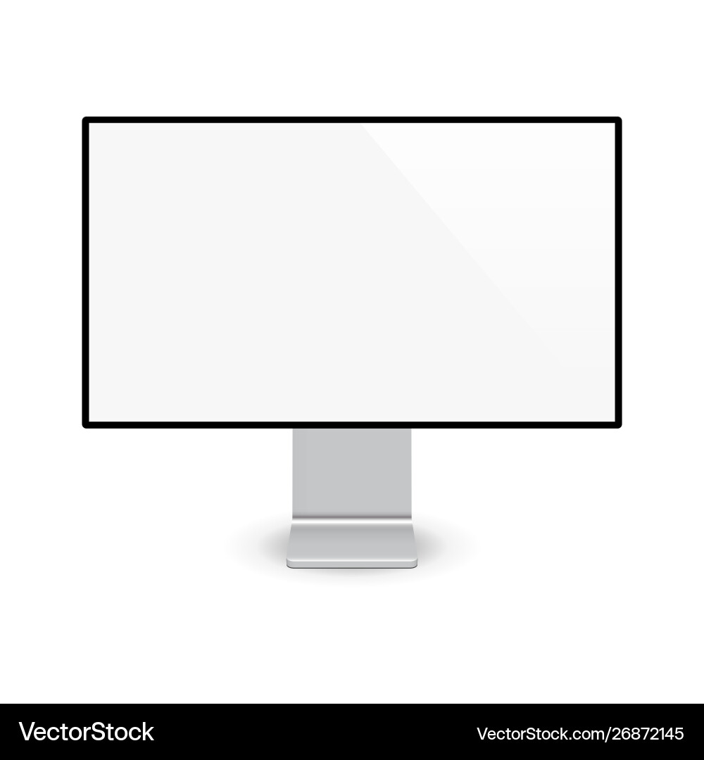 Modern Computer Display Mockup vector image