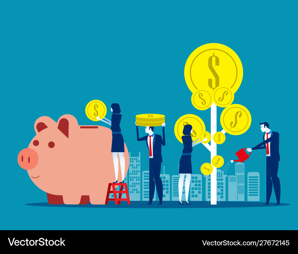 Money profit growth business concept Money profit growth business concept vector image