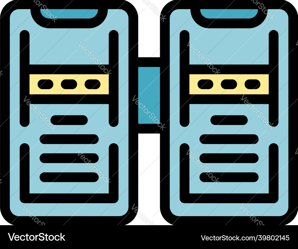 Password devices icon color outline Password devices icon color outline vector image