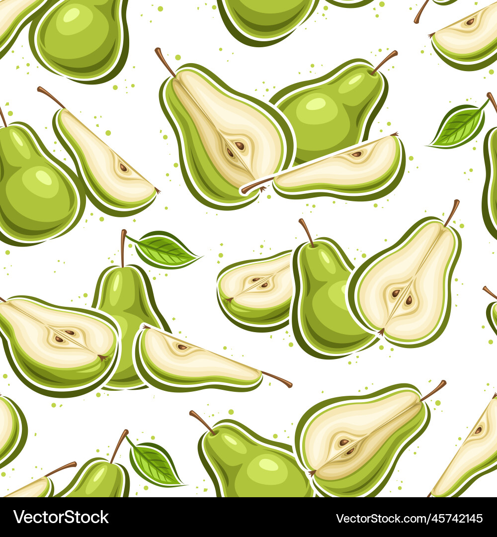 Pear seamless pattern Pear seamless pattern Vector Image
