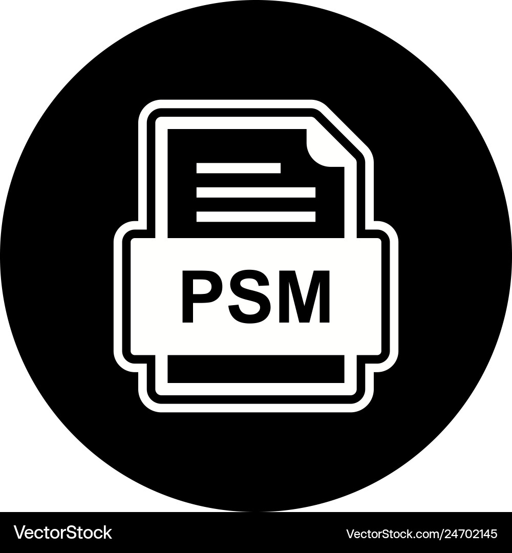 Psm file document icon Vector Image