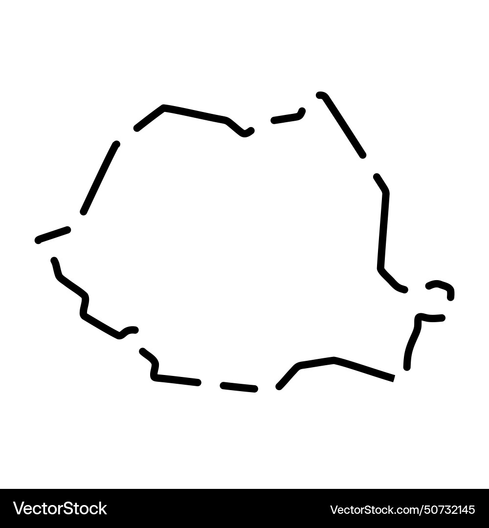 Romania Simplified Broken Outline Map Royalty Free Vector Romania Simplified Broken Outline Map Royalty Free Vector