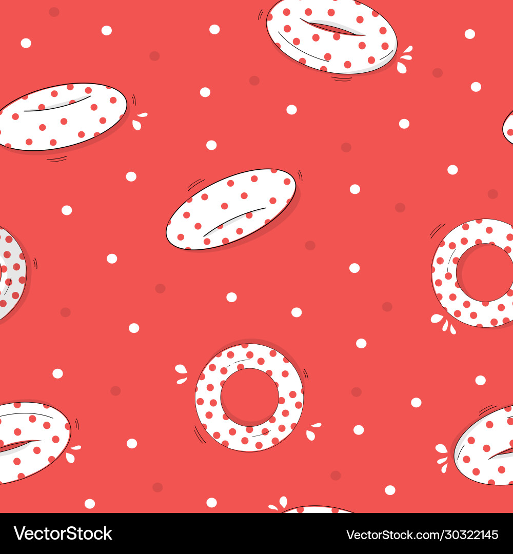 Seamless pattern with polka dot inflatable Seamless pattern with polka dot inflatable Vector Image