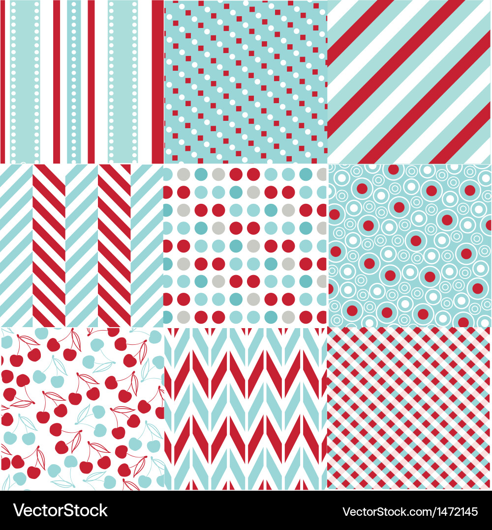 Seamless patterns with fabric texture vector image