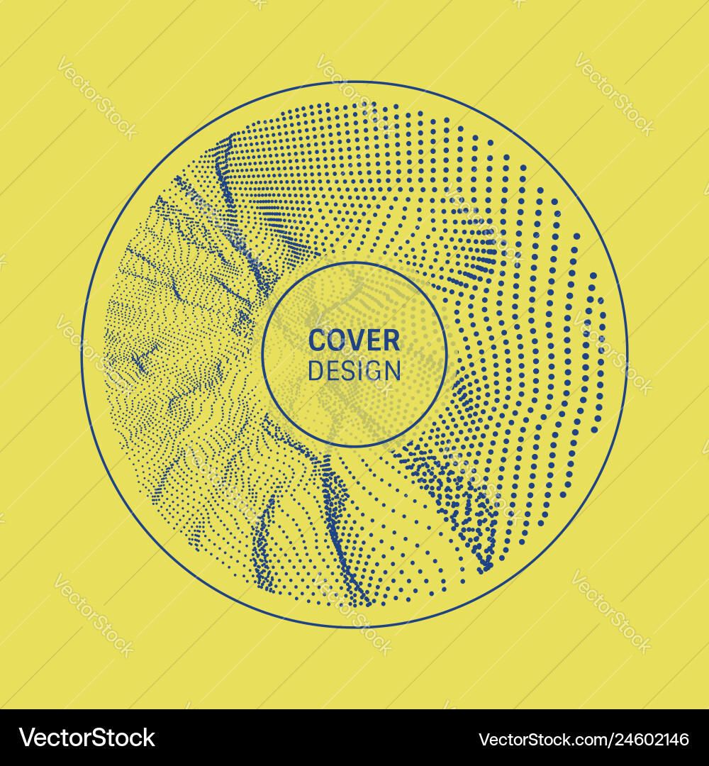 3d abstract with dots network design particle 3d abstract with dots network design particle vector image
